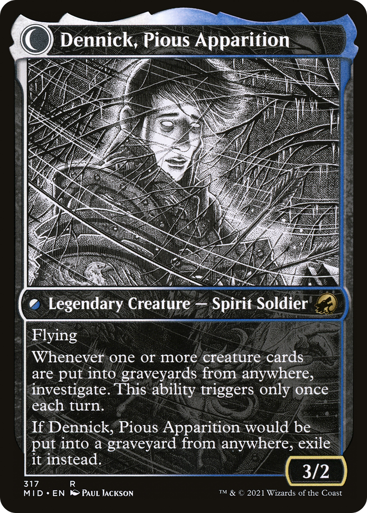 Dennick, Pious Apprentice (Showcase) (MID-317) [Innistrad: Midnight Hunt]