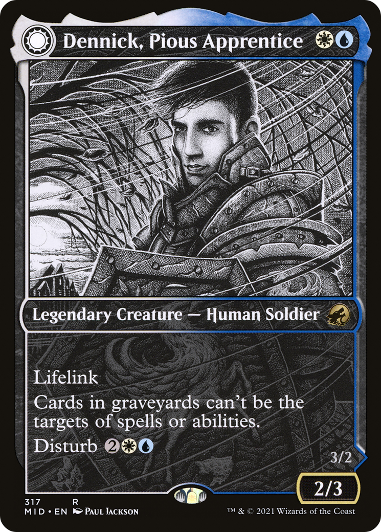 Dennick, Pious Apprentice (Showcase) (MID-317) [Innistrad: Midnight Hunt]
