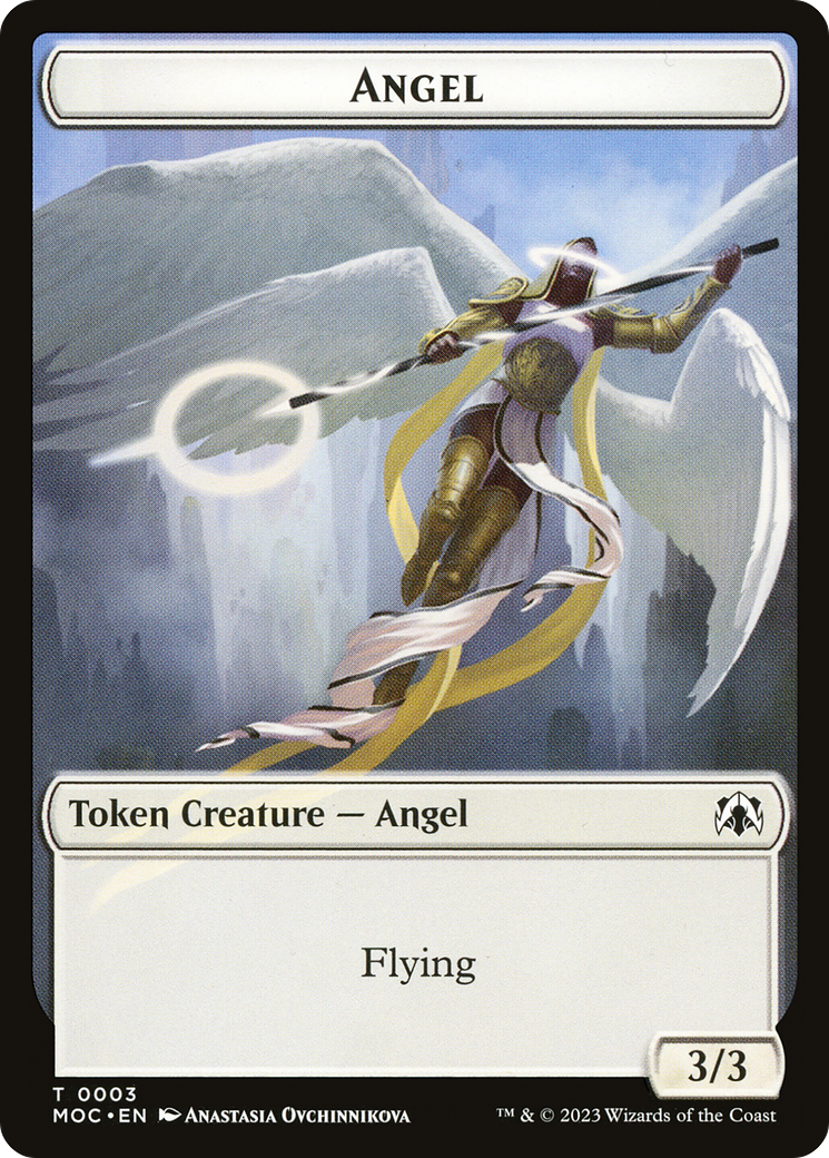 Angel (TMOC-003) [March of the Machine Commander Tokens]