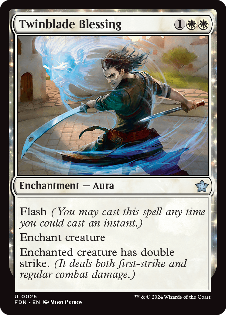 Twinblade Blessing (FDN-026) [Foundations] Foil