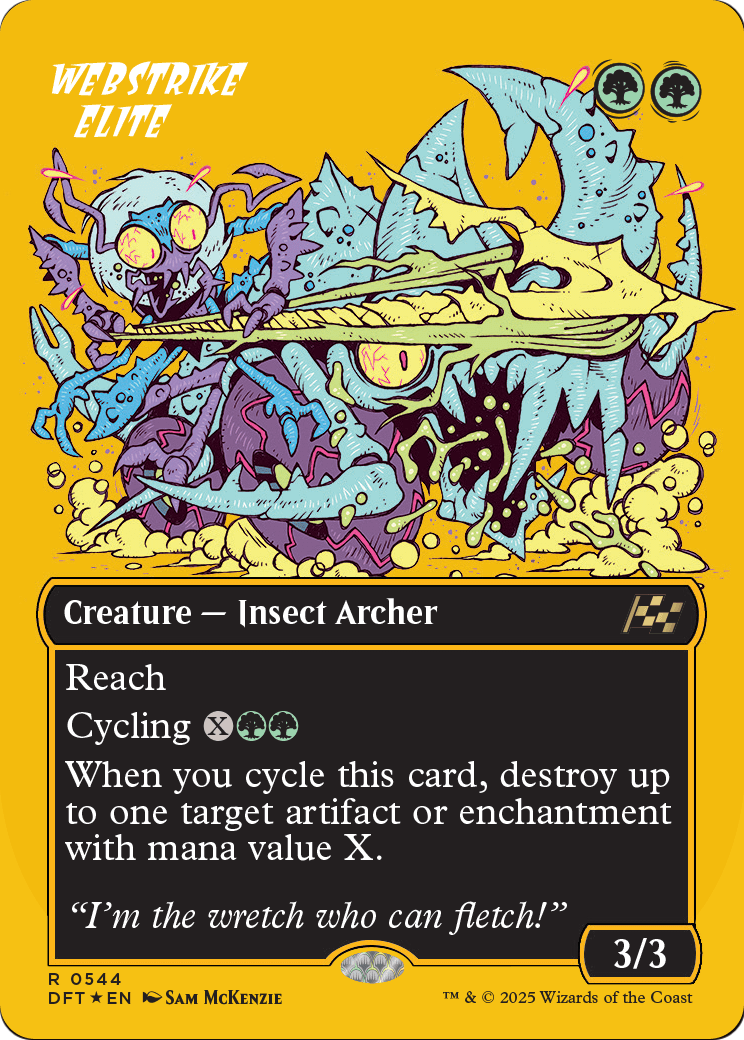 Webstrike Elite (Borderless) (First-Place Foil) (DFT-544) [Aetherdrift] Foil