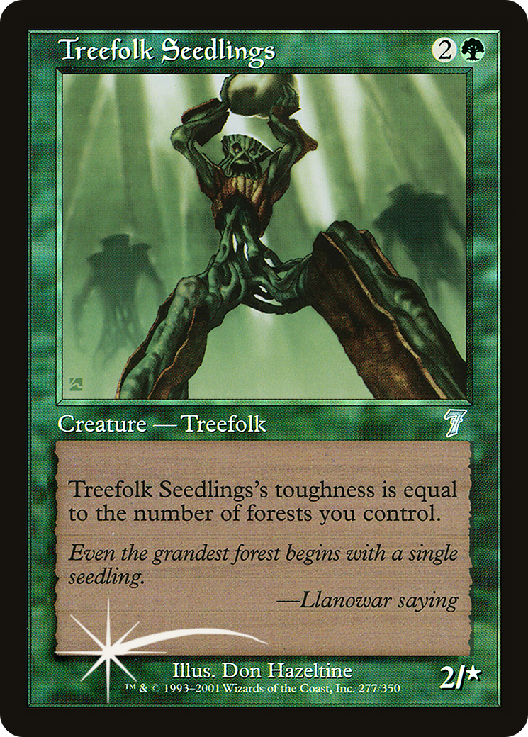 Treefolk Seedlings (7ED-277★) [7th Edition] Foil