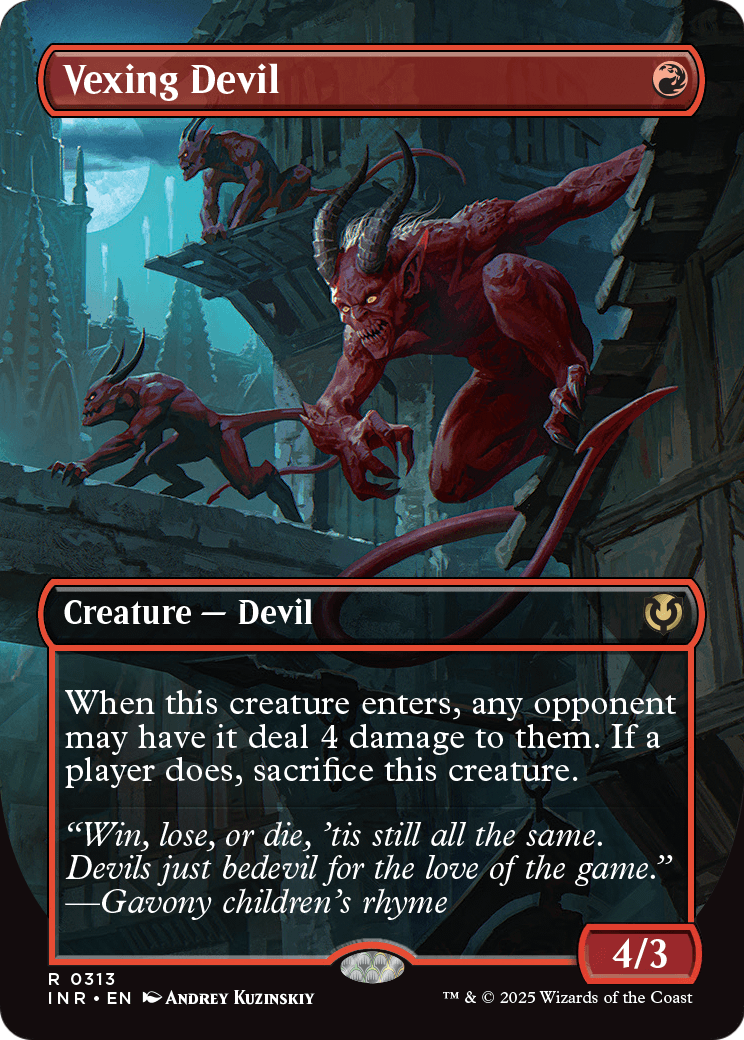 Vexing Devil (Borderless) (INR-313) [Innistrad Remastered] Foil
