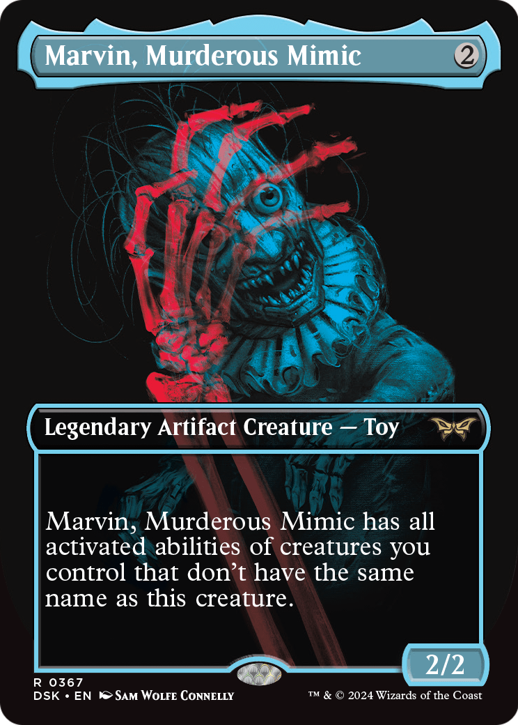 Marvin, Murderous Mimic (Showcase) (DSK-367) (Borderless) [Duskmourn: House of Horror] Foil