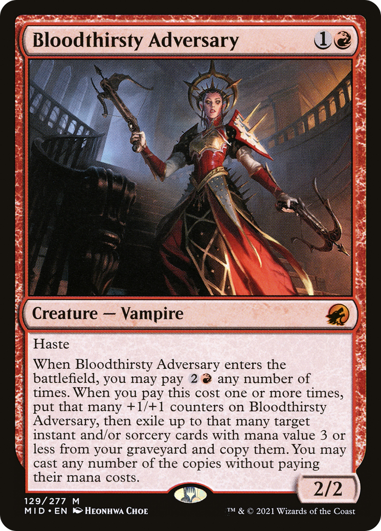 Bloodthirsty Adversary (MID-129) [Innistrad: Midnight Hunt]