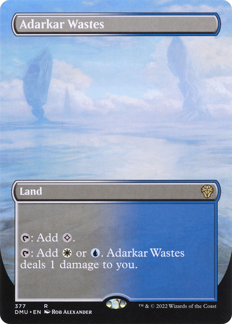 Adarkar Wastes (Borderless) (DMU-377) [Dominaria United] Foil