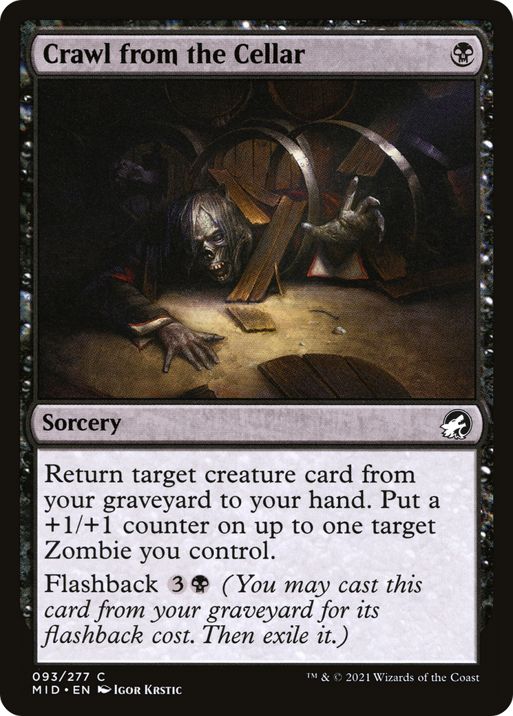 Crawl from the Cellar (MID-093) [Innistrad: Midnight Hunt] Foil