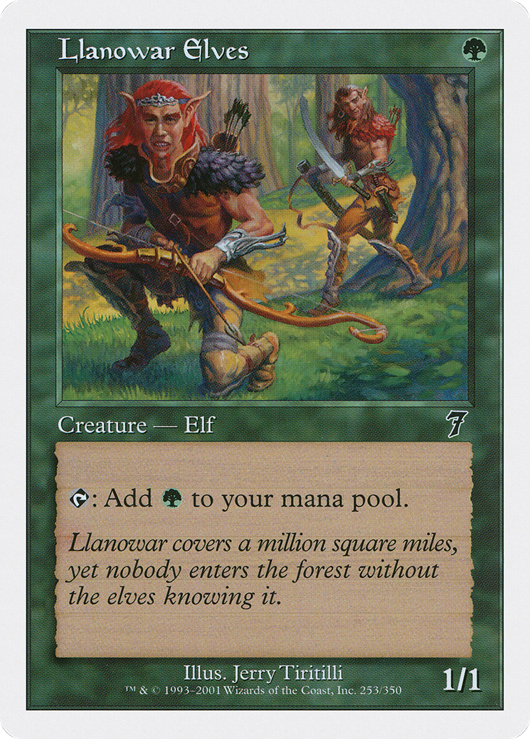 Llanowar Elves (7ED-253) [7th Edition] Foil