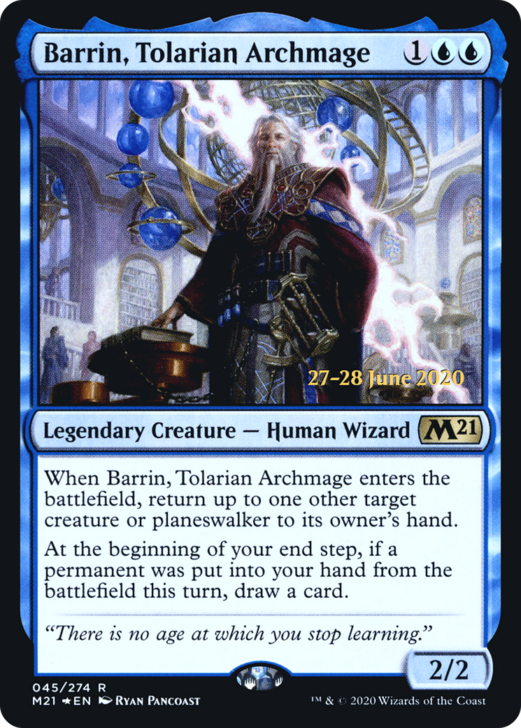 Barrin, Tolarian Archmage (PRE-45S) [Core Set 2021 Promos] Foil