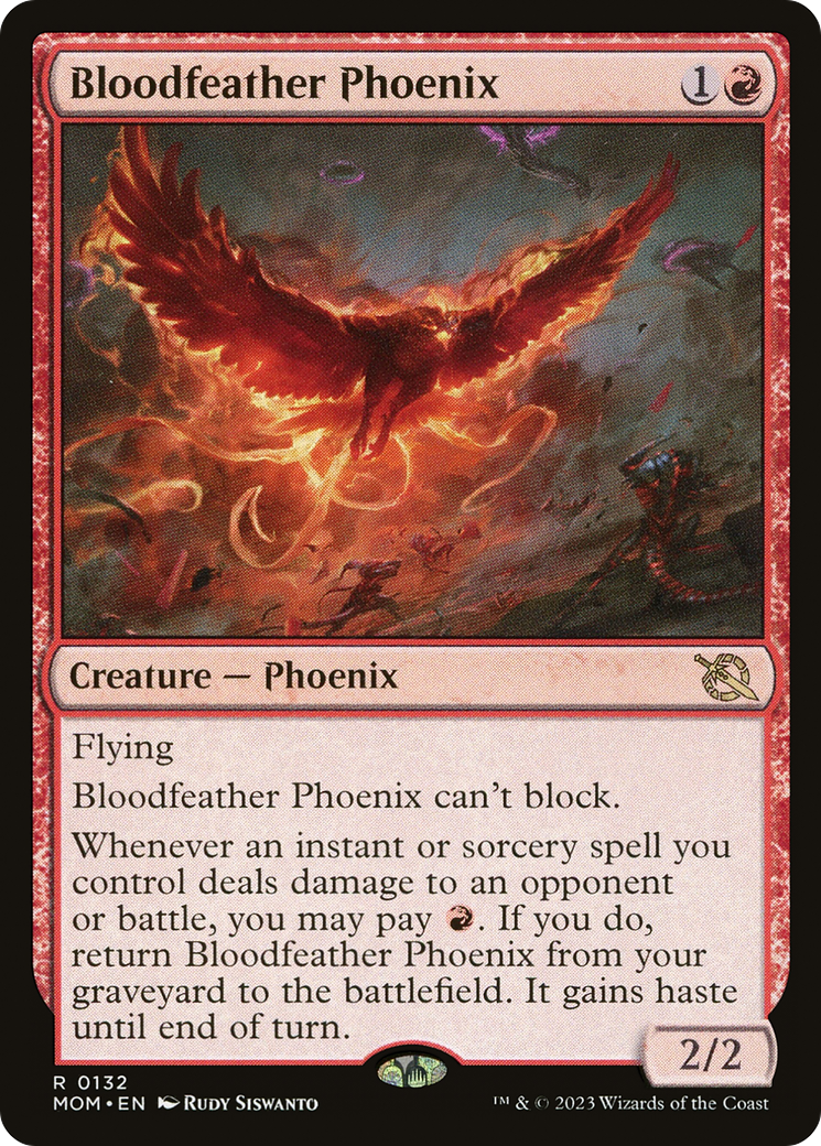 Bloodfeather Phoenix (MOM-132) [March of the Machine] Foil