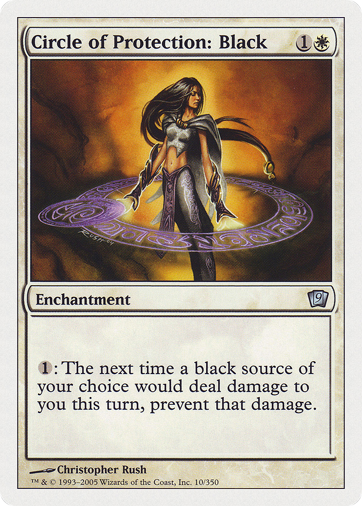 Circle of Protection: Black (9ED-010) [9th Edition] Foil
