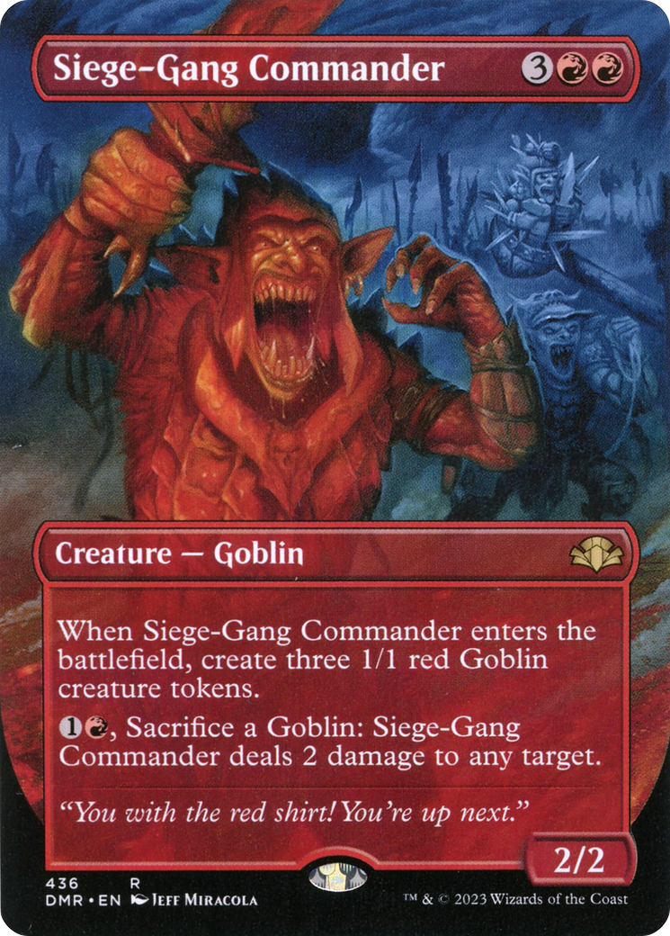 Siege-Gang Commander (Borderless) (DMR-436) [Dominaria Remastered]