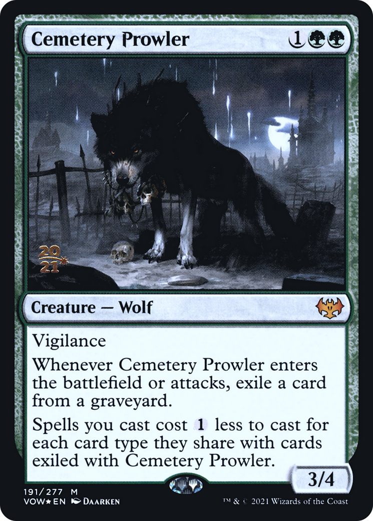 Cemetery Prowler (PRE-191) [Innistrad: Crimson Vow Promos] Foil