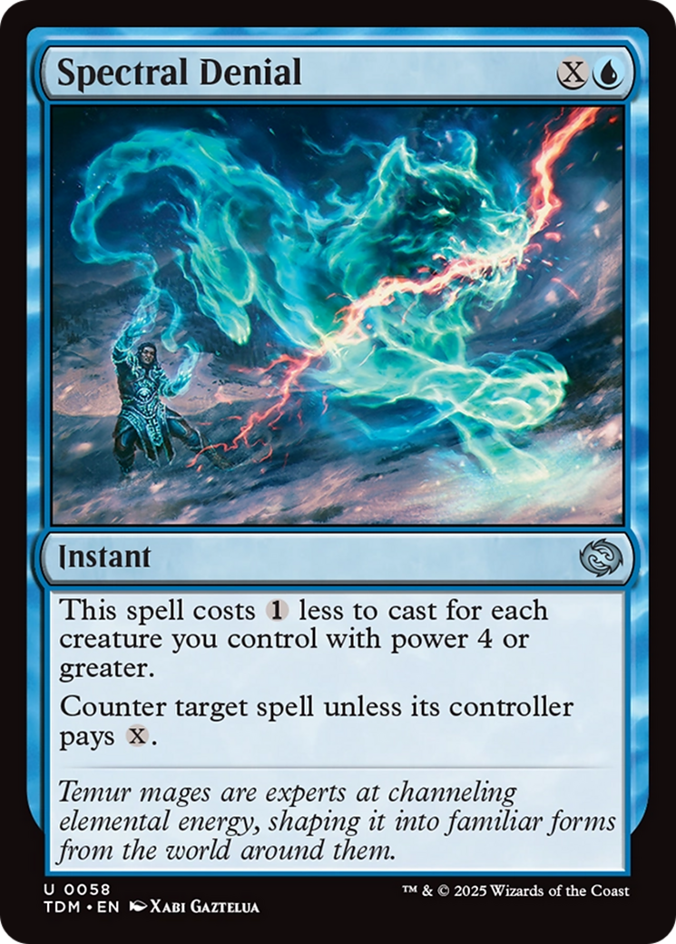 Spectral Denial (TDM-058) [Tarkir: Dragonstorm] Foil