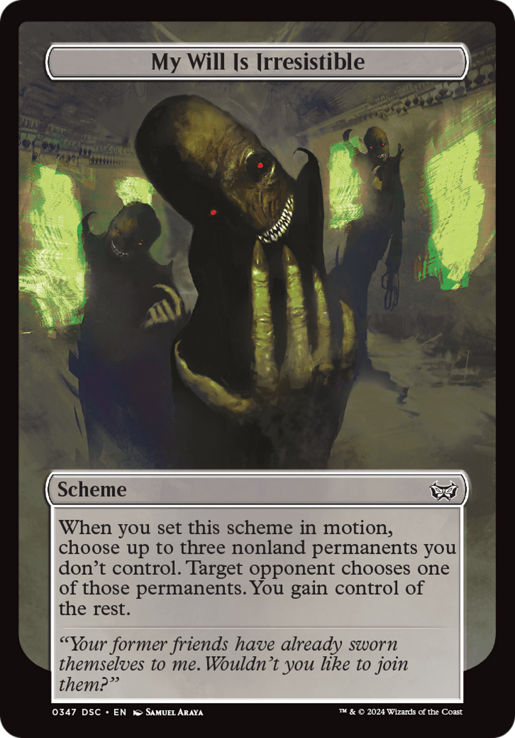My Will Is Irresistible (Full Art) (A:DSC-347) [Duskmourn: House of Horror Commander]