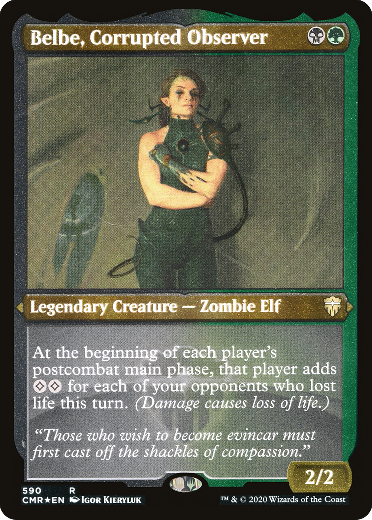 Belbe, Corrupted Observer (Foil Etched) (CMR-590) [Commander Legends] Foil