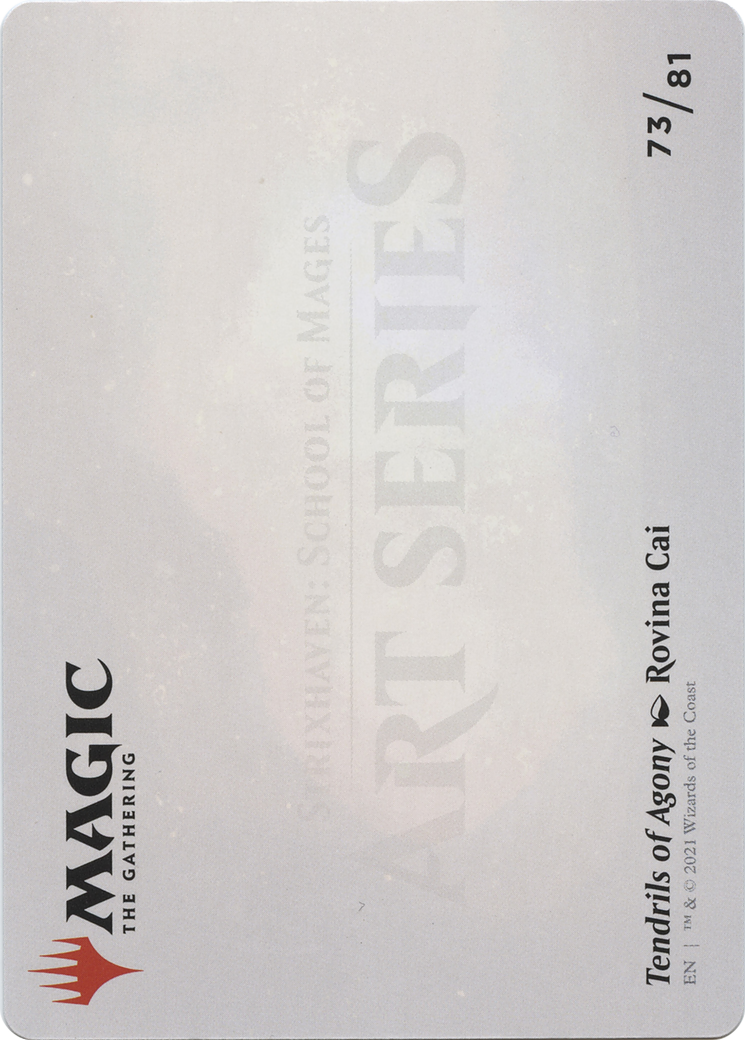 Tendrils of Agony // Tendrils of Agony (ASTX-073) (Borderless) [Strixhaven Art Series] Foil