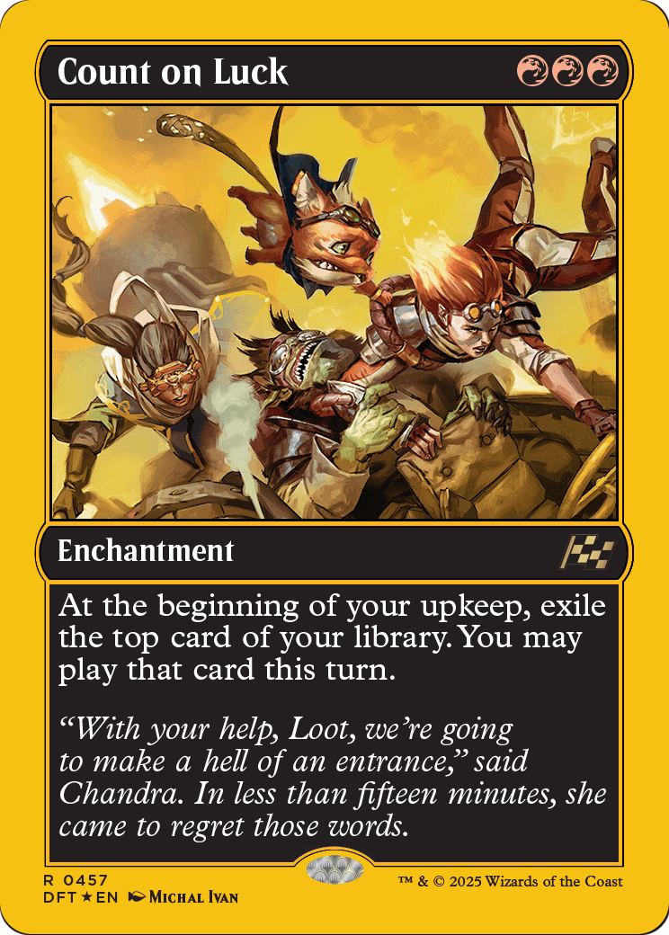 Count on Luck (First-Place Foil) (DFT-457) [Aetherdrift] Foil