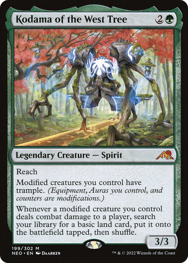 Kodama of the West Tree (NEO-199) [Kamigawa: Neon Dynasty] Foil