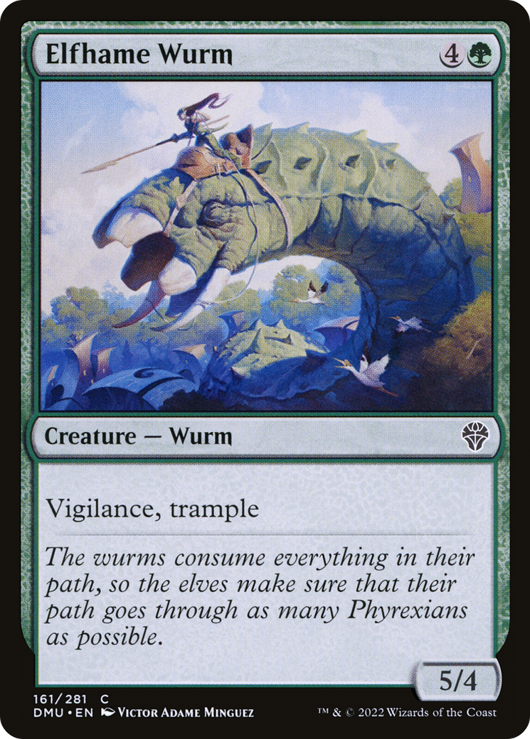 Elfhame Wurm (DMU-161) [Dominaria United] Foil