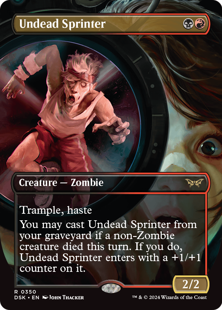 Undead Sprinter (Borderless) (DSK-350) [Duskmourn: House of Horror] Foil