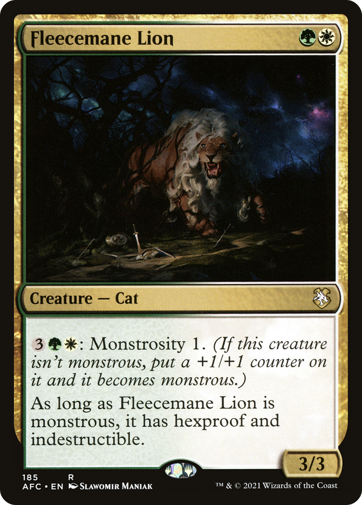 Fleecemane Lion (AFC-185) [Forgotten Realms Commander]