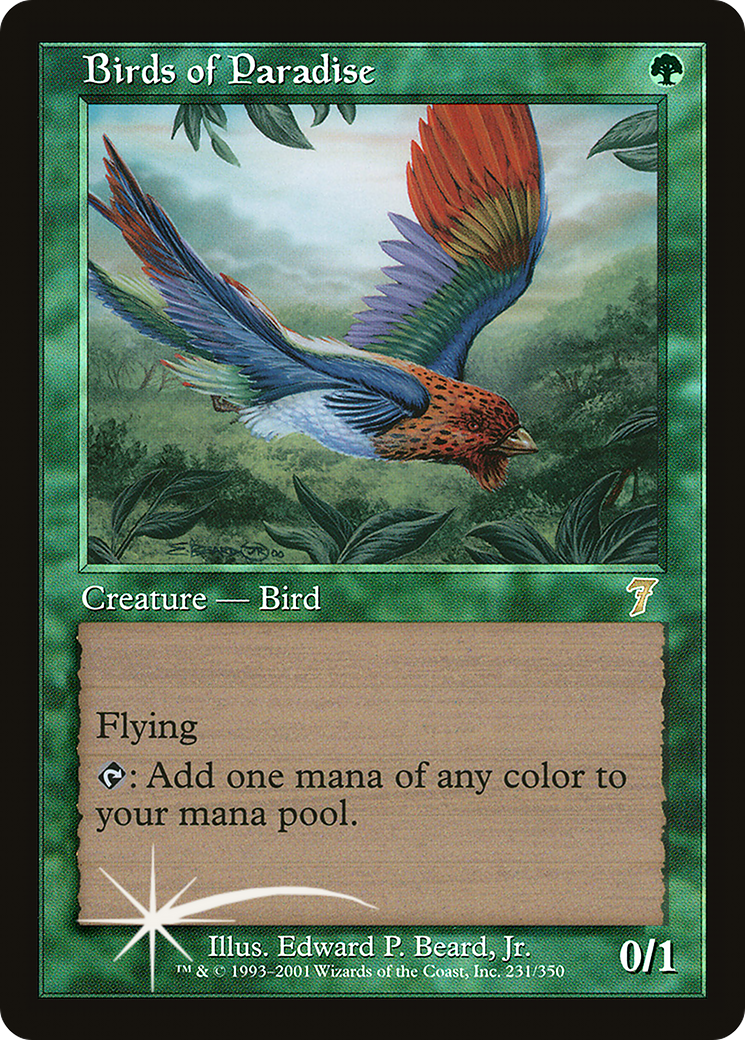 Birds of Paradise (7ED-231★) [7th Edition] Foil