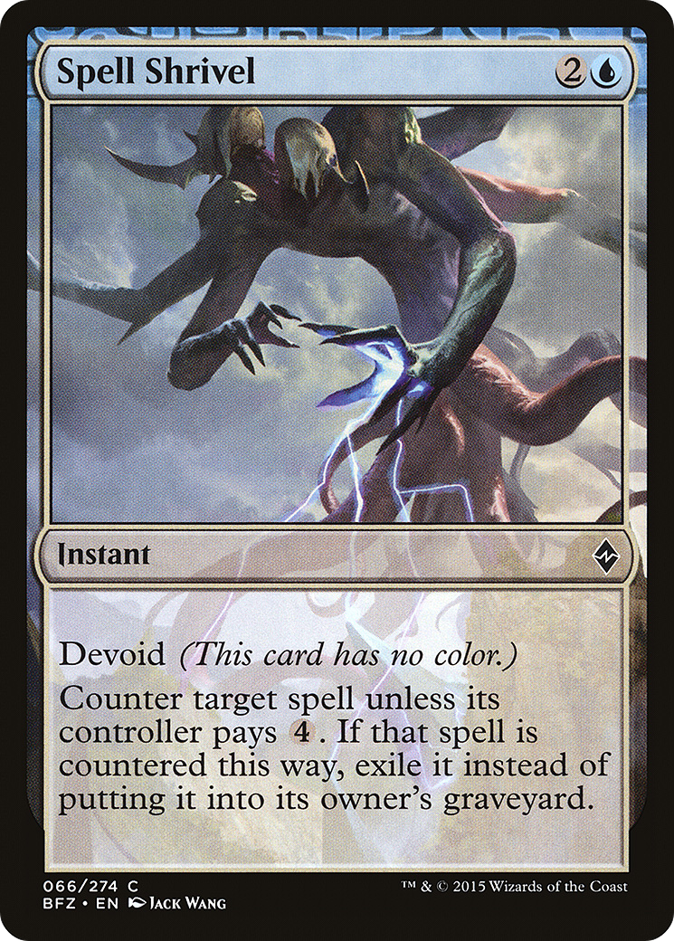 Spell Shrivel (BFZ-066) [Battle for Zendikar] Foil