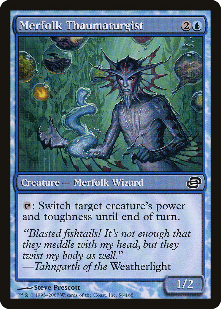 Merfolk Thaumaturgist (PLC-056) (Colorshifted) [Planar Chaos] Foil