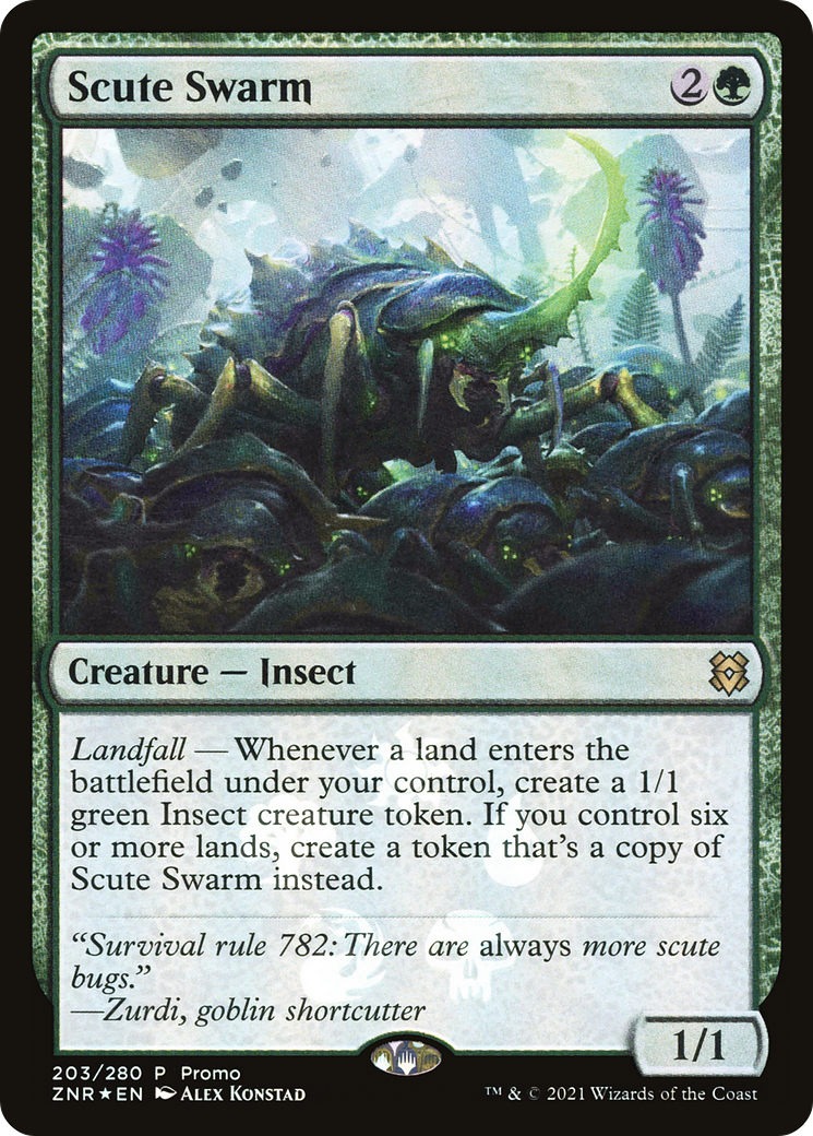 Scute Swarm (MEDIA-203) [Zendikar Rising Promos] Foil