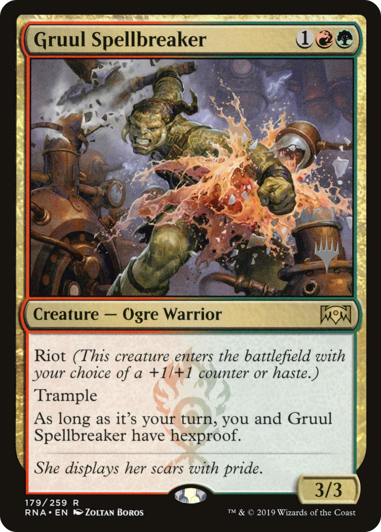 Gruul Spellbreaker (PPELD-179) [Promo Pack: Ravnica Allegiance Promos] Foil
