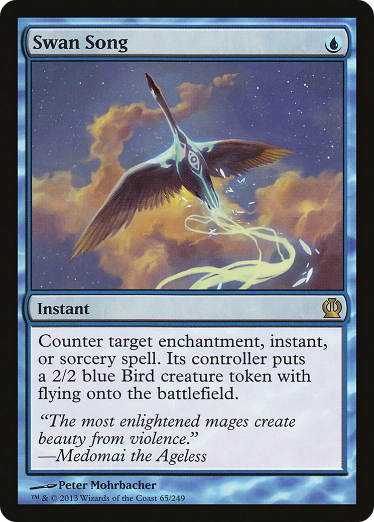 Swan Song (THS-065) [Theros] Foil