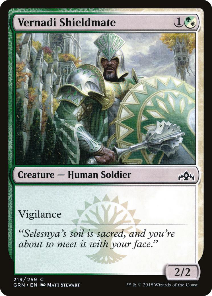 Vernadi Shieldmate (GRN-219) [Guilds of Ravnica] Foil