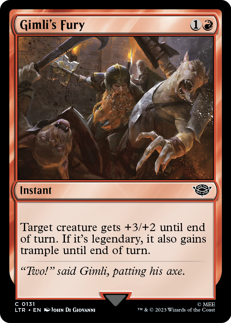 Gimli's Fury (LTR-131) [The Lord of the Rings: Tales of Middle-earth] Foil