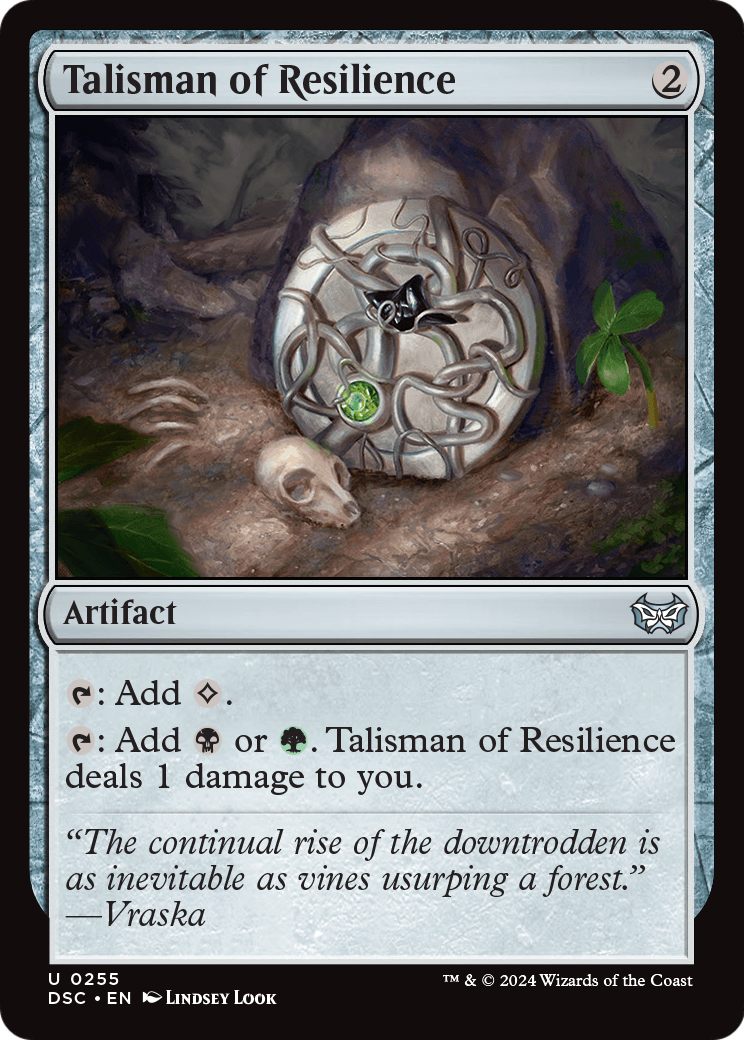 Talisman of Resilience (DSC-255) [Duskmourn: House of Horror Commander]