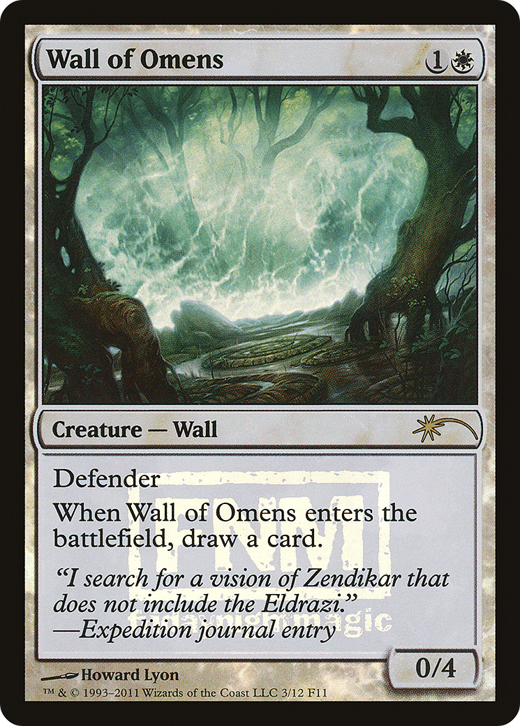Wall of Omens [Friday Night Magic 2011] Foil