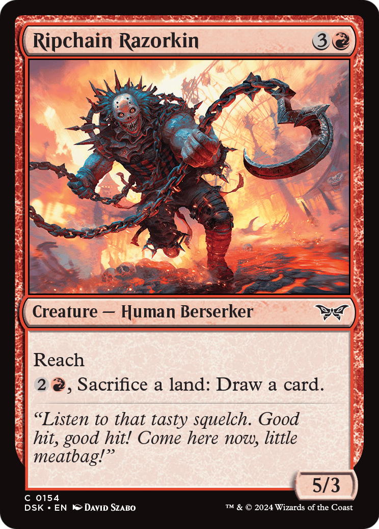 Ripchain Razorkin (DSK-154) [Duskmourn: House of Horror] Foil