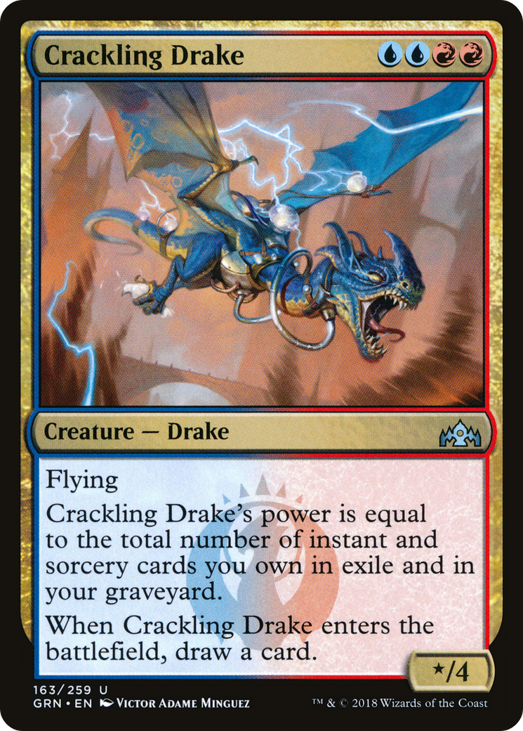 Crackling Drake (GRN-163) [Guilds of Ravnica] Foil