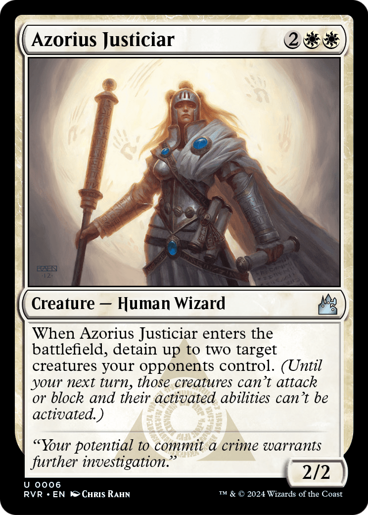 Azorius Justiciar (RVR-006) [Ravnica Remastered] Foil