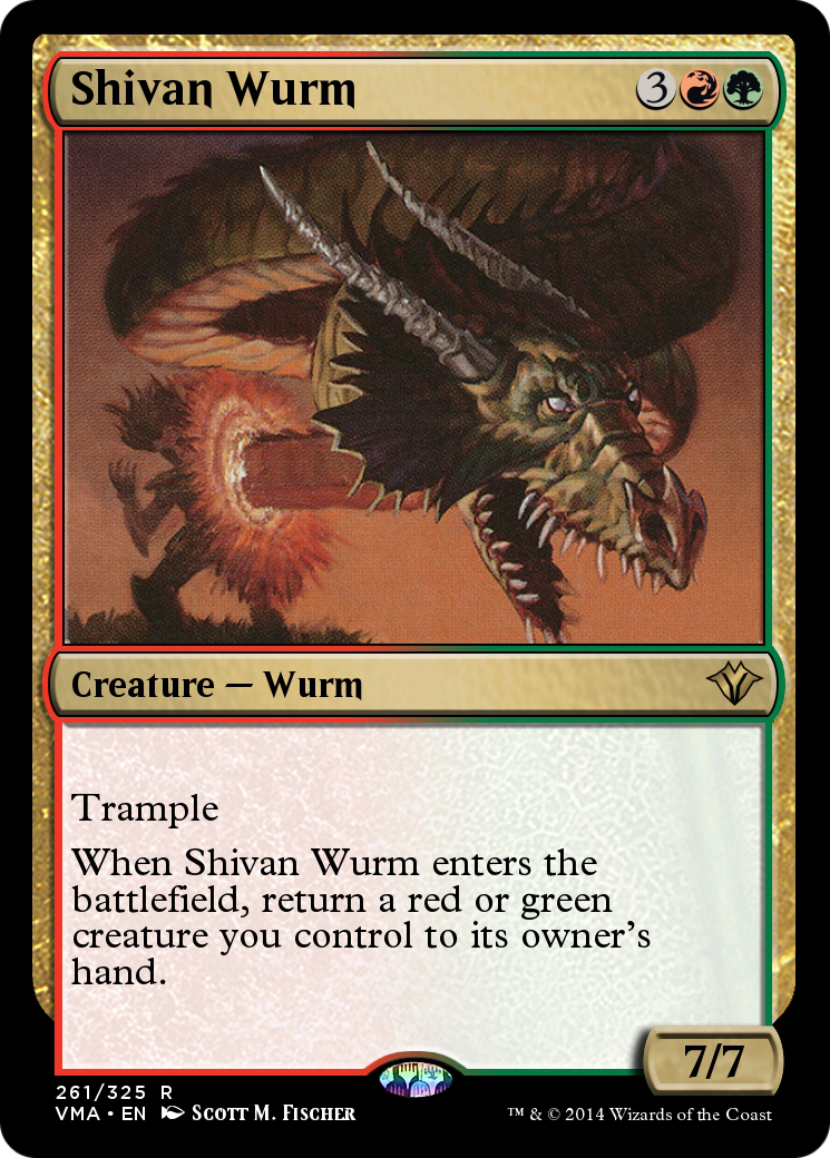 Shivan Wurm (VMA-261) [Vintage Masters] Foil