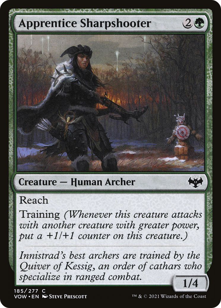 Apprentice Sharpshooter (VOW-185) [Innistrad: Crimson Vow] Foil