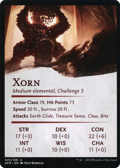 Xorn // Xorn (AAFR-023) (Borderless) [Adventures in the Forgotten Realms Art Series] Foil