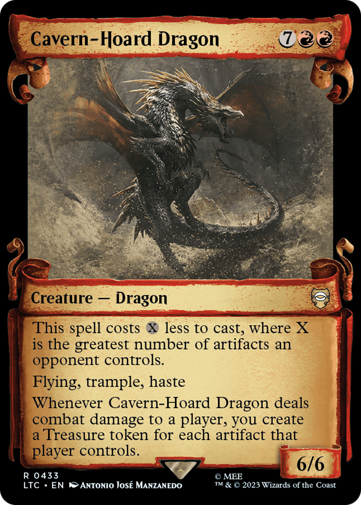 Cavern-Hoard Dragon (Showcase Scrolls) (LTC-433) [Tales of Middle-earth Commander] Foil