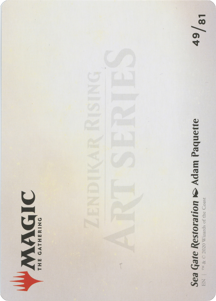 Sea Gate Restoration // Sea Gate Restoration (AZNR-049) (Borderless) [Zendikar Rising Art Series] Foil