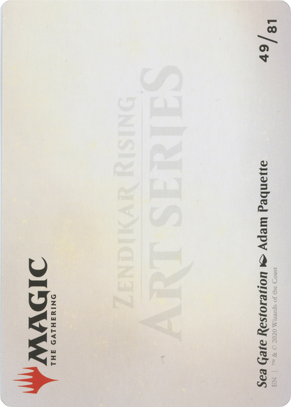 Sea Gate Restoration // Sea Gate Restoration (AZNR-049) (Borderless) [Zendikar Rising Art Series] Foil