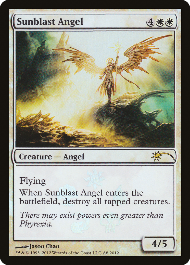 Sunblast Angel (MEDIA-0A8) [Scars of Mirrodin Promos] Foil