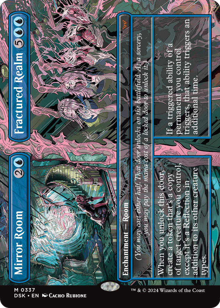 Mirror Room // Fractured Realm (Borderless) (DSK-337) [Duskmourn: House of Horror] Foil