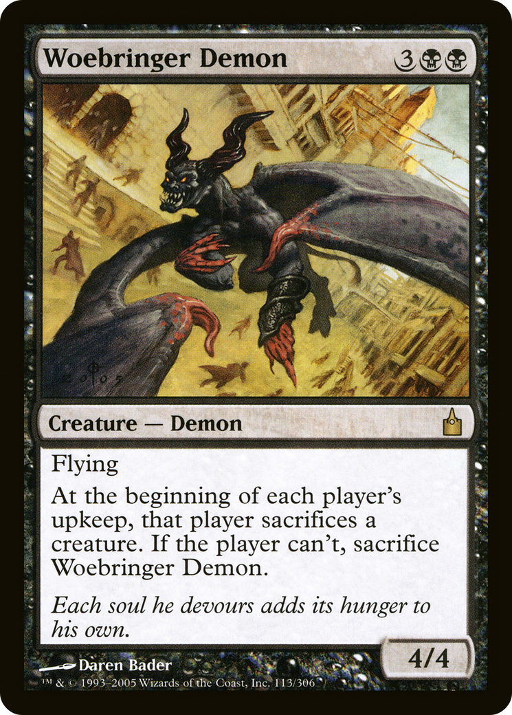Woebringer Demon (RAV-113) [Ravnica: City of Guilds] Foil