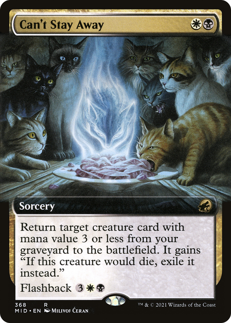 Can't Stay Away (Extended Art) (MID-368) [Innistrad: Midnight Hunt] Foil
