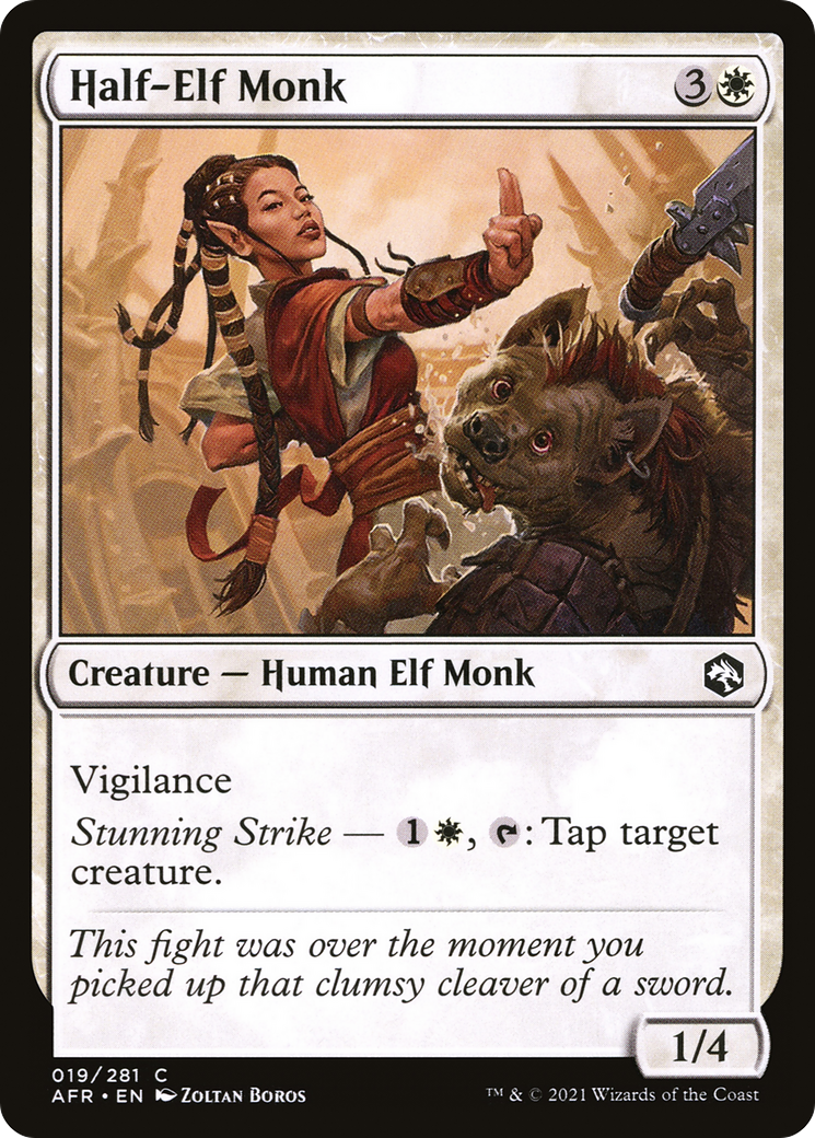 Half-Elf Monk (AFR-019) [Adventures in the Forgotten Realms]